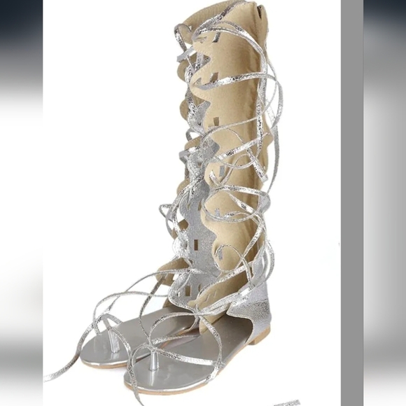 Galo regalo Gold gladiator sandals Roman Sandal EU Size 41 US 10/11 - Picture 4 of 9